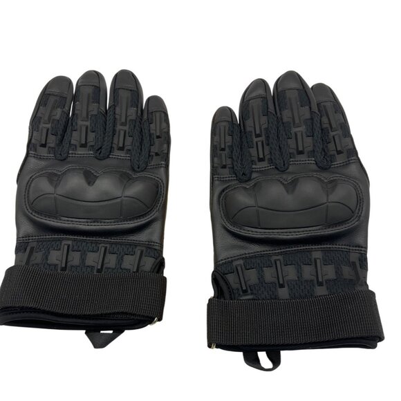 Tactical Hard Knuckle Gloves XL Black Adjustable Strap Durable Protection 13p - Picture 1 of 4